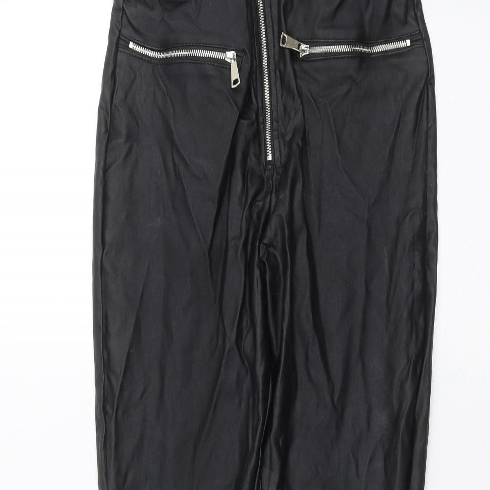 Womens UK Size 6 Boohoo Regular Fit  Black Trousers