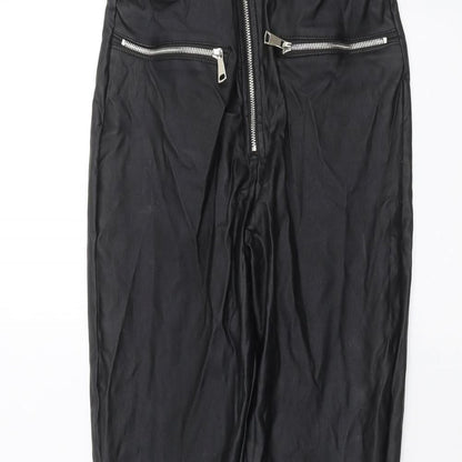 Womens UK Size 6 Boohoo Regular Fit  Black Trousers