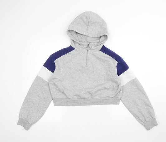 H&M Womens Grey   Pullover Hoodie Size S