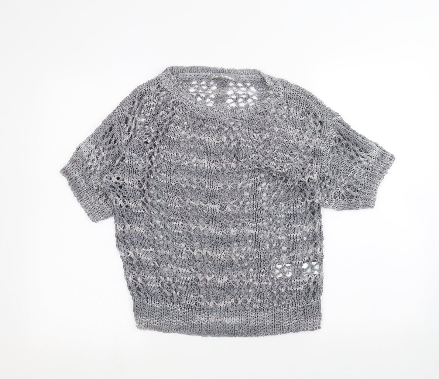 Womens UK Size 10 Marks and Spencer Grey Pullover Jumper
