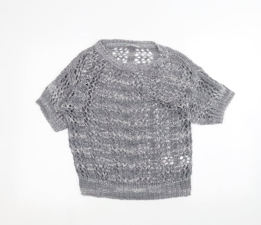 Womens UK Size 10 Marks and Spencer Grey Pullover Jumper
