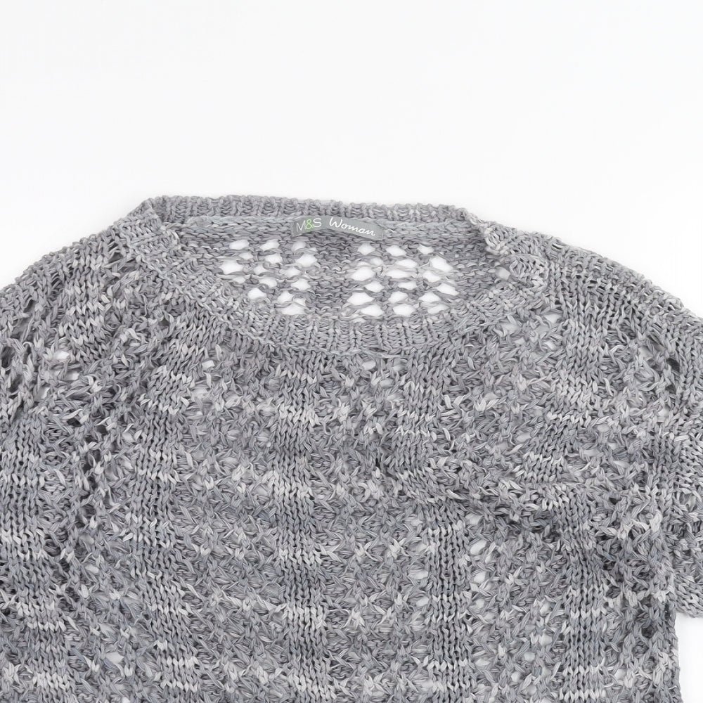 Womens UK Size 10 Marks and Spencer Grey Pullover Jumper