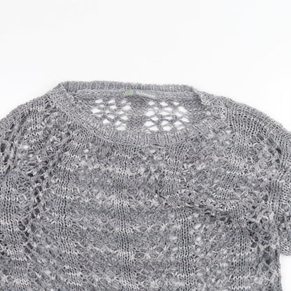 Womens UK Size 10 Marks and Spencer Grey Pullover Jumper