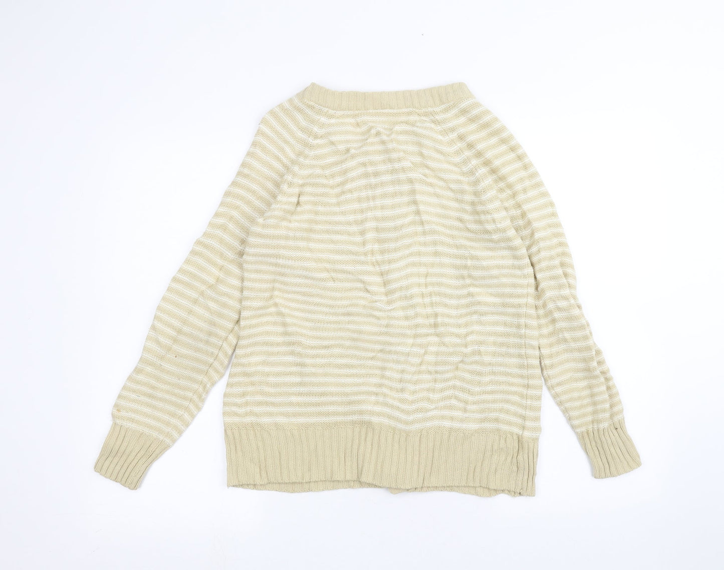 Womens UK Size S BM Yellow Cardigan Jumper
