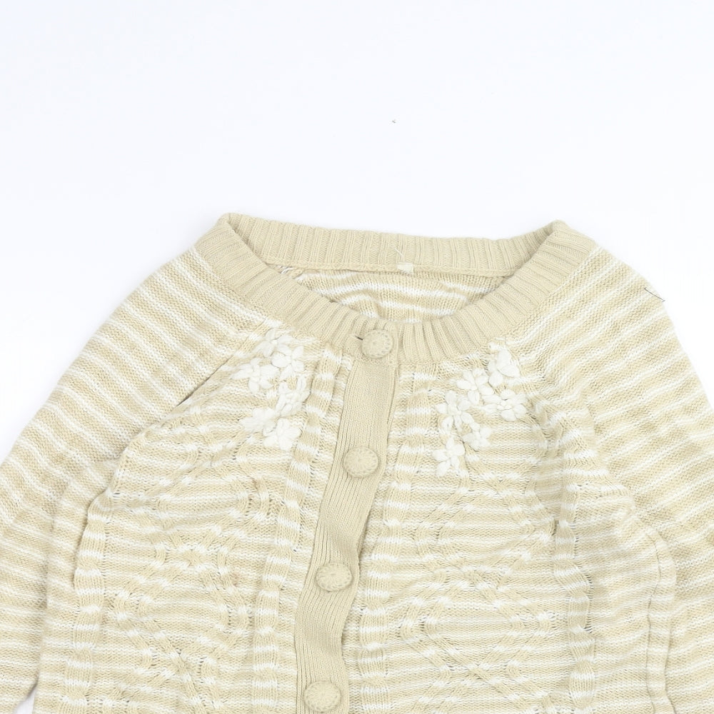 Womens UK Size S BM Yellow Cardigan Jumper