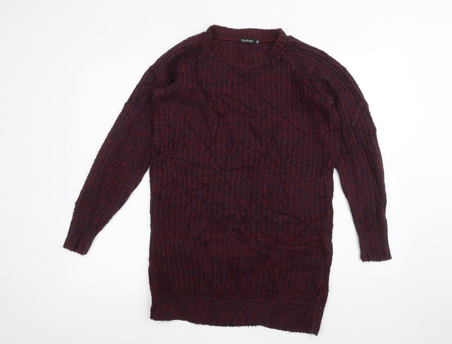 Boohoo Womens Red   Pullover Jumper Size XS