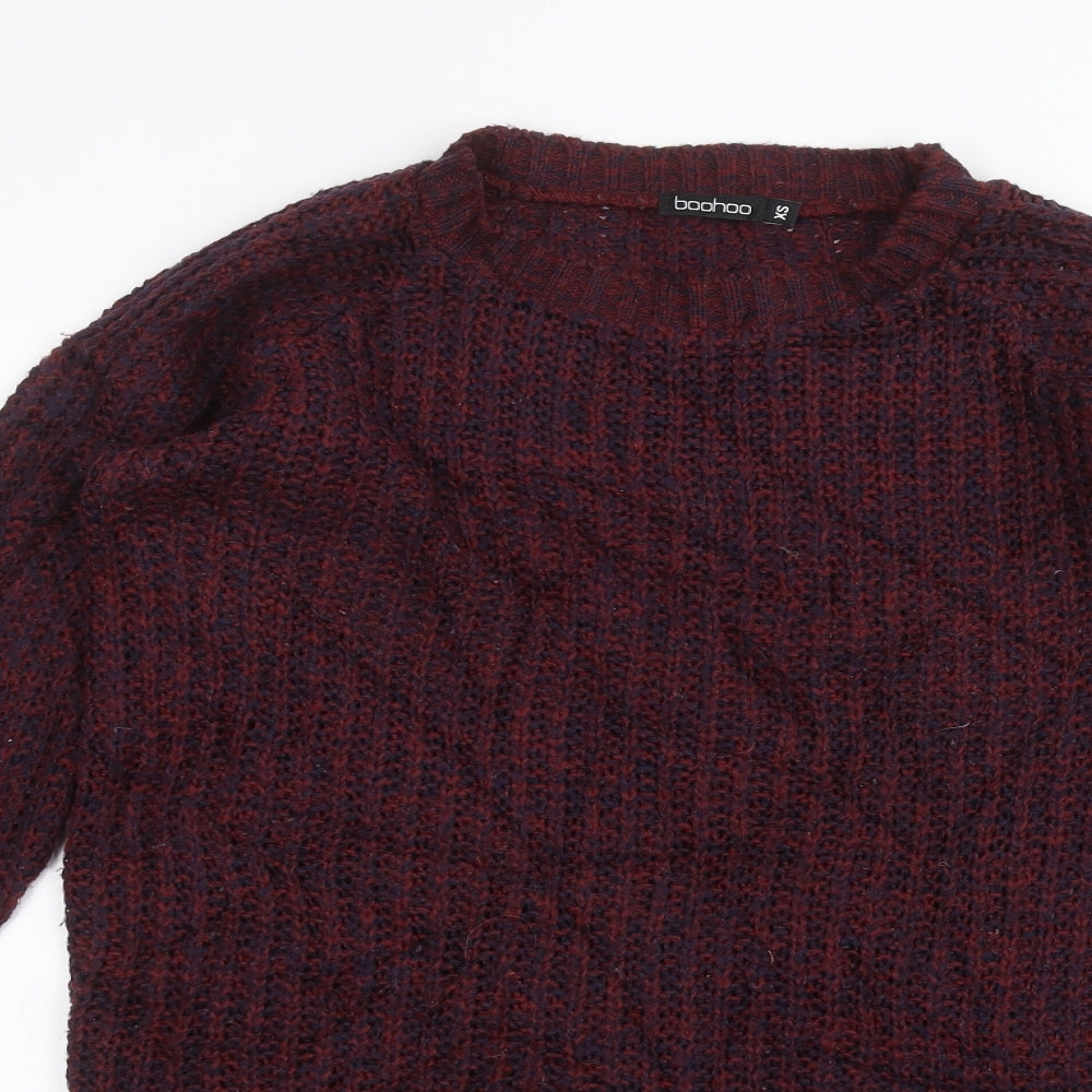 Boohoo Womens Red   Pullover Jumper Size XS