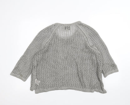 Womens UK Size 18 Papaya Grey Pullover Jumper