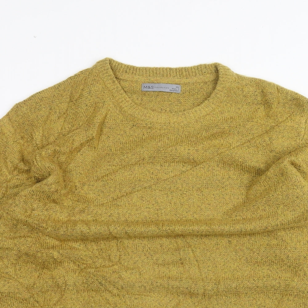 Womens UK Size XL Marks and Spencer Yellow Pullover Jumper