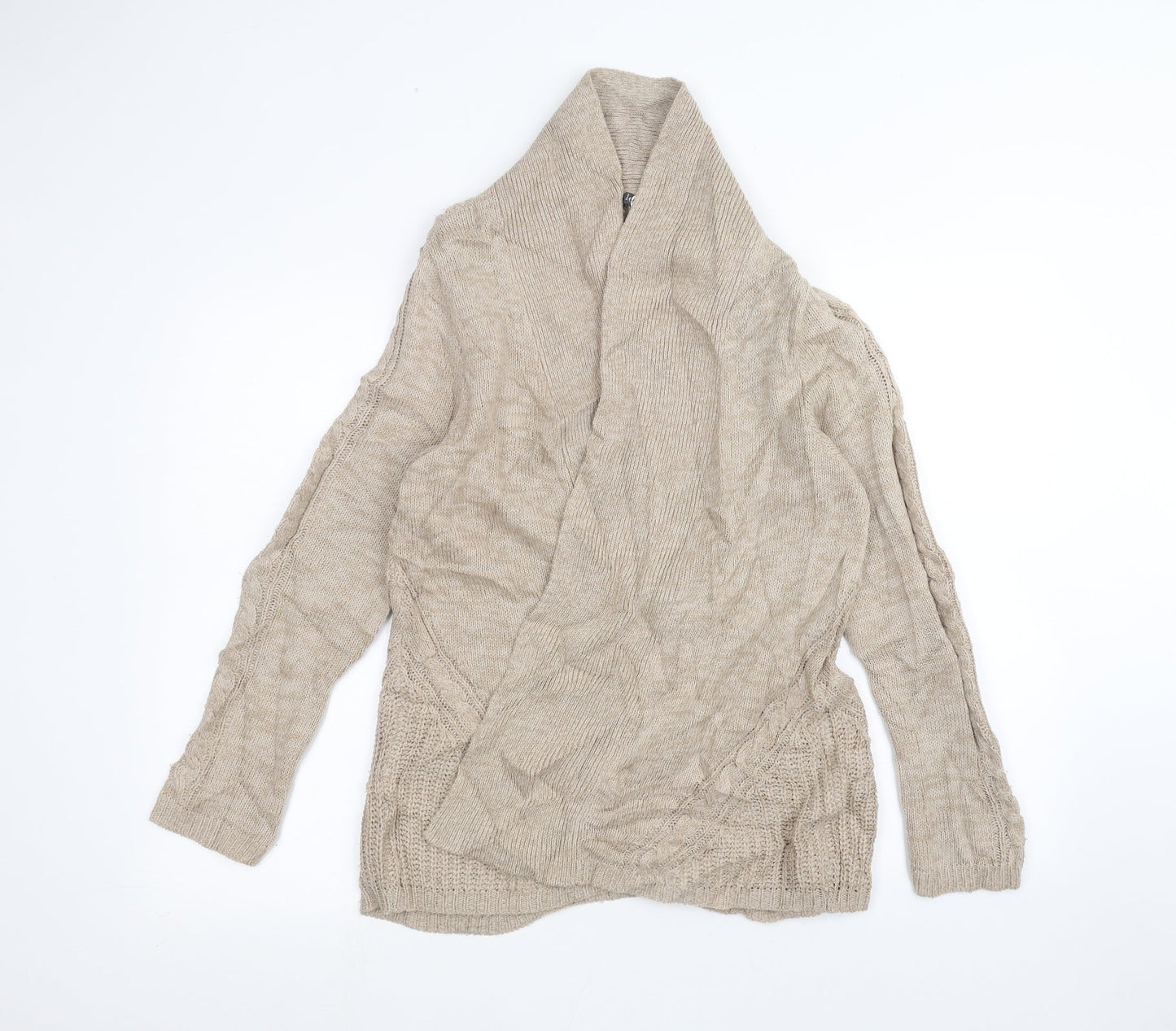 Womens UK Size 12 BHS Beige Cardigan Jumper