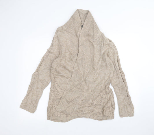 Womens UK Size 12 BHS Beige Cardigan Jumper