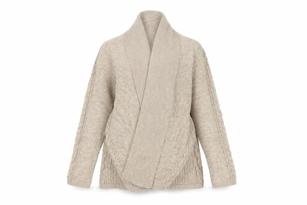 Womens UK Size 12 BHS Beige Cardigan Jumper
