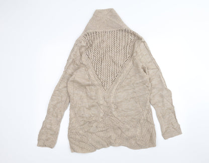 Womens UK Size 12 BHS Beige Cardigan Jumper