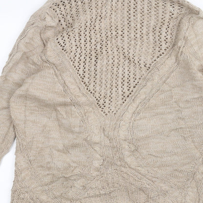 Womens UK Size 12 BHS Beige Cardigan Jumper