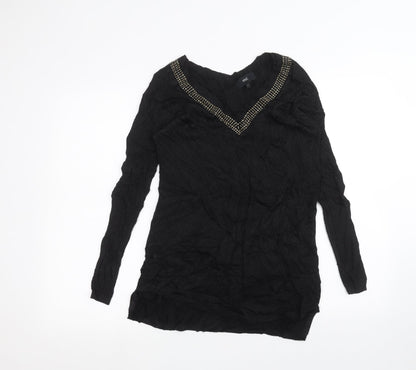 Womens UK Size 6 NEXT Black Basic T-Shirt