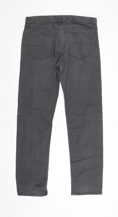 Womens UK Size 6 H&M Regular Fit Straight Grey Jeans