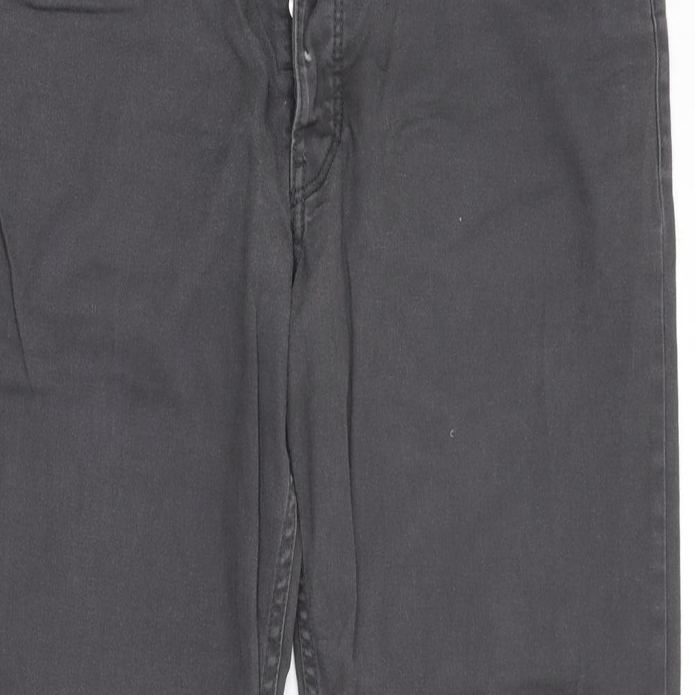Womens UK Size 6 H&M Regular Fit Straight Grey Jeans