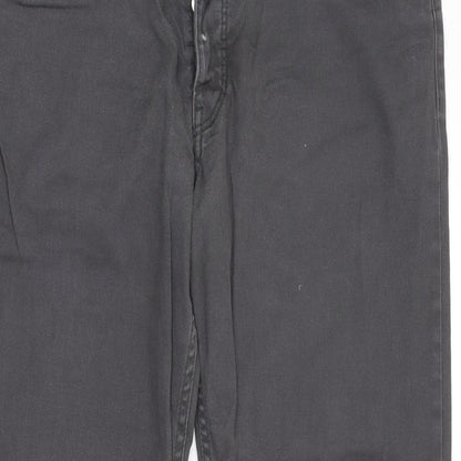 Womens UK Size 6 H&M Regular Fit Straight Grey Jeans