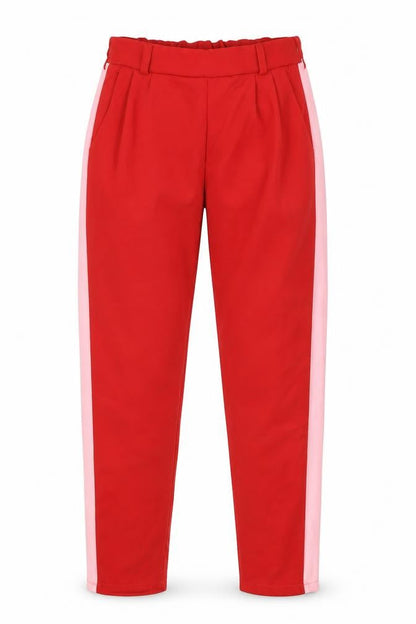 Womens UK Size M Preworn Regular Fit Jogger Red Trousers