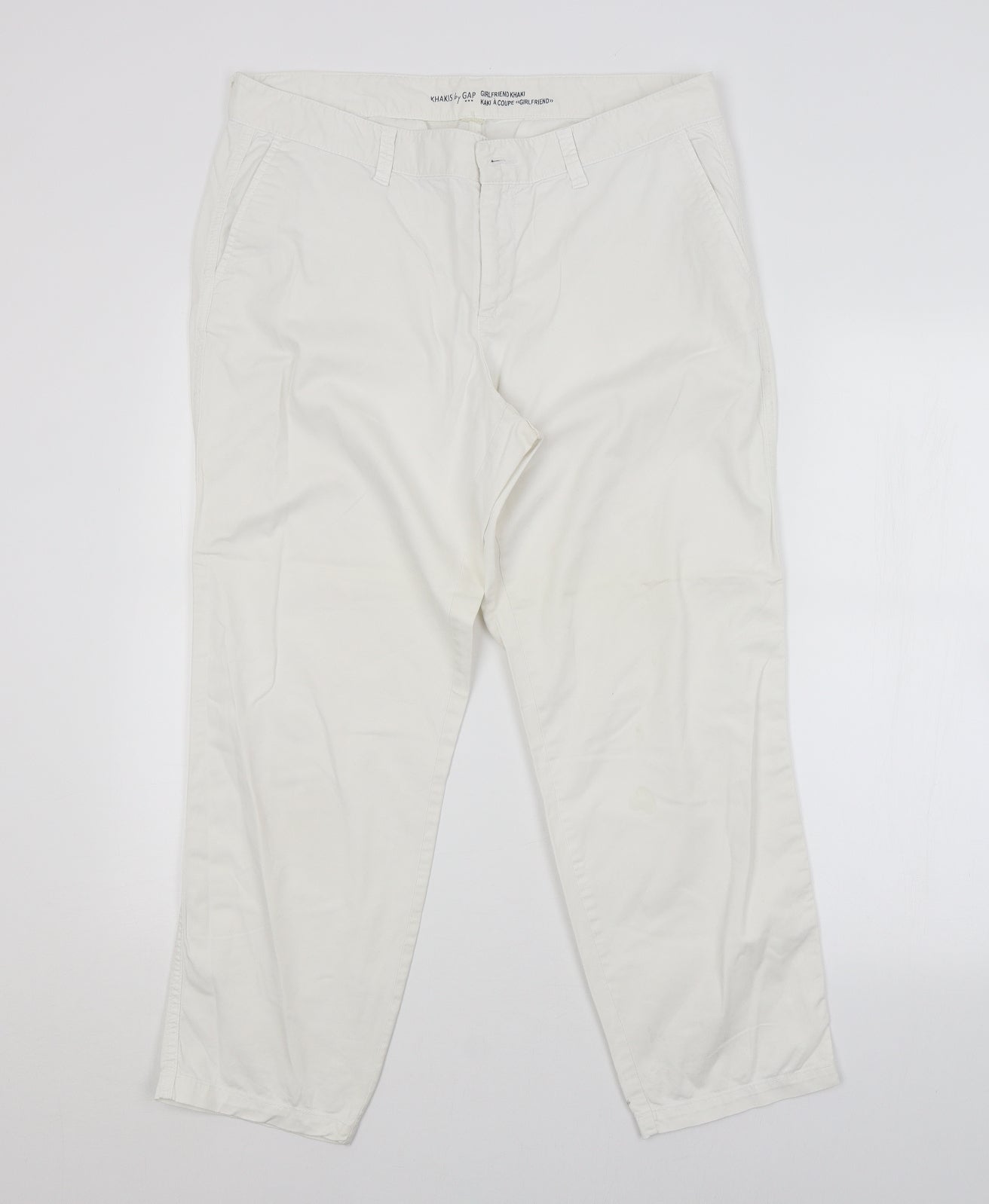 Womens UK Size  Gap Regular Fit  White Trousers