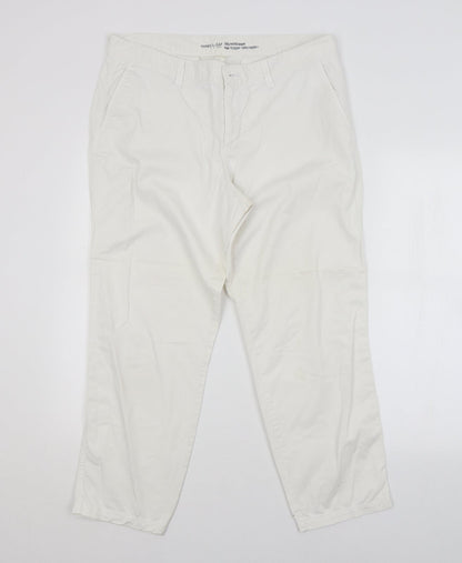 Womens UK Size  Gap Regular Fit  White Trousers