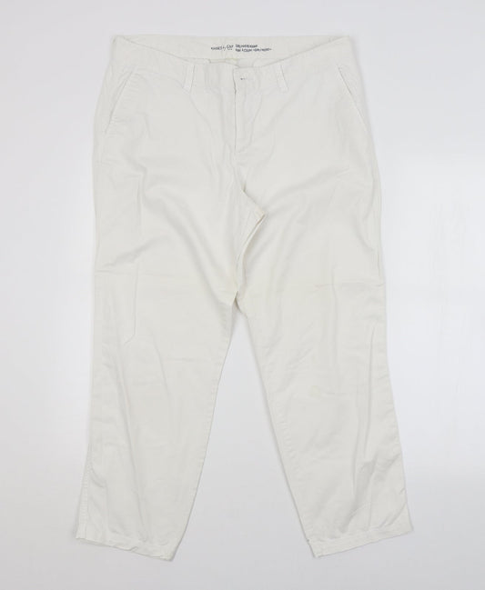 Womens UK Size  Gap Regular Fit  White Trousers