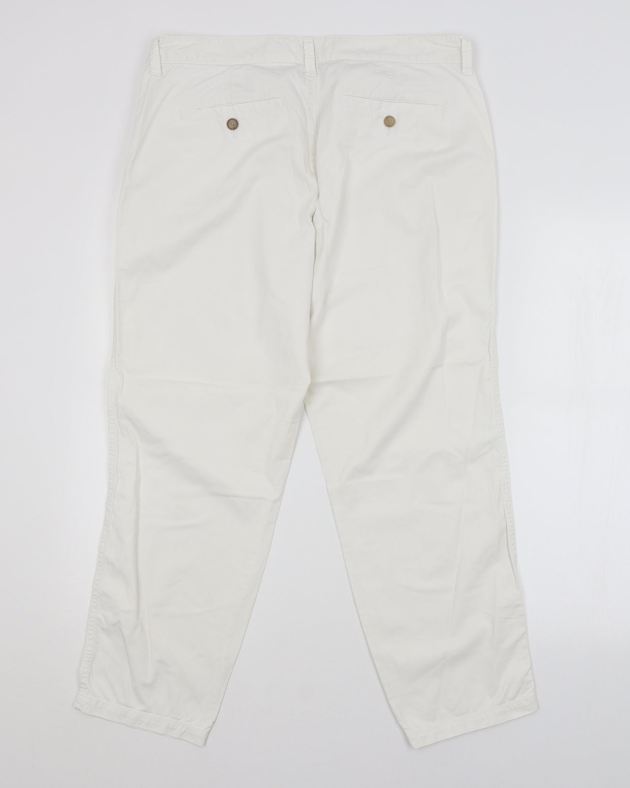 Womens UK Size  Gap Regular Fit  White Trousers