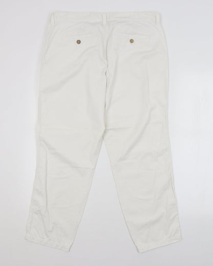 Womens UK Size  Gap Regular Fit  White Trousers
