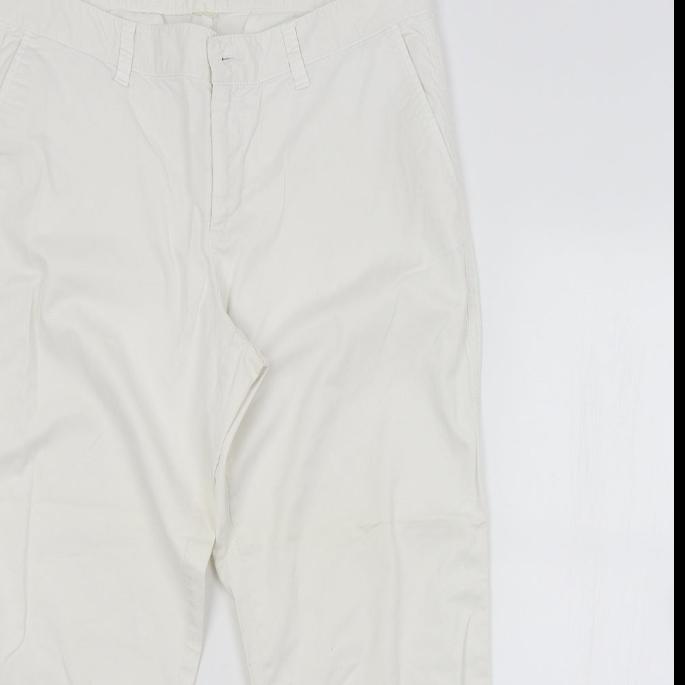 Womens UK Size  Gap Regular Fit  White Trousers