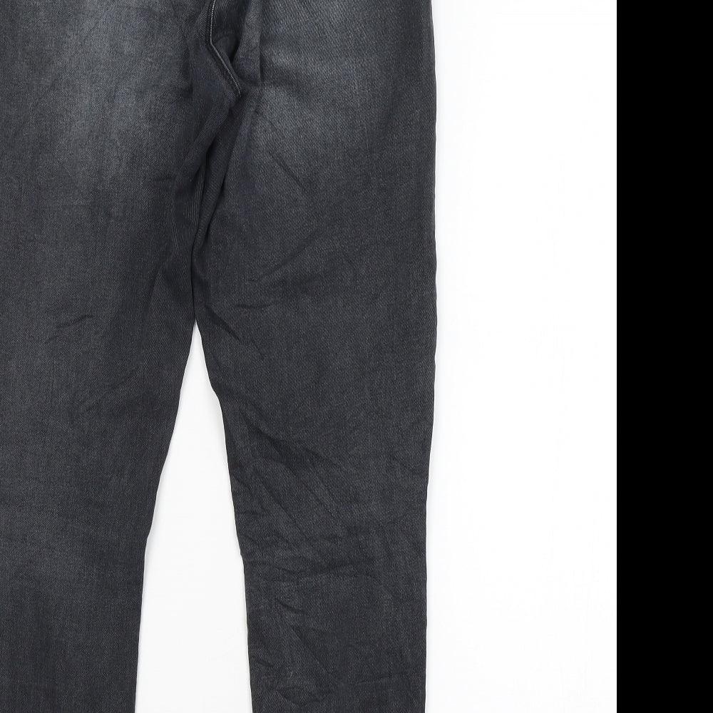 Womens UK Size 12 Preworn Regular Fit Skinny Grey Jeans
