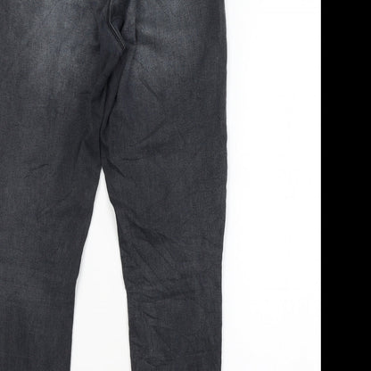 Womens UK Size 12 Preworn Regular Fit Skinny Grey Jeans