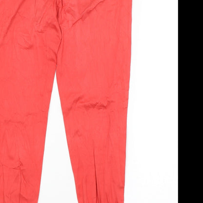 Womens UK Size 16 Preworn Regular Fit  Red Trousers