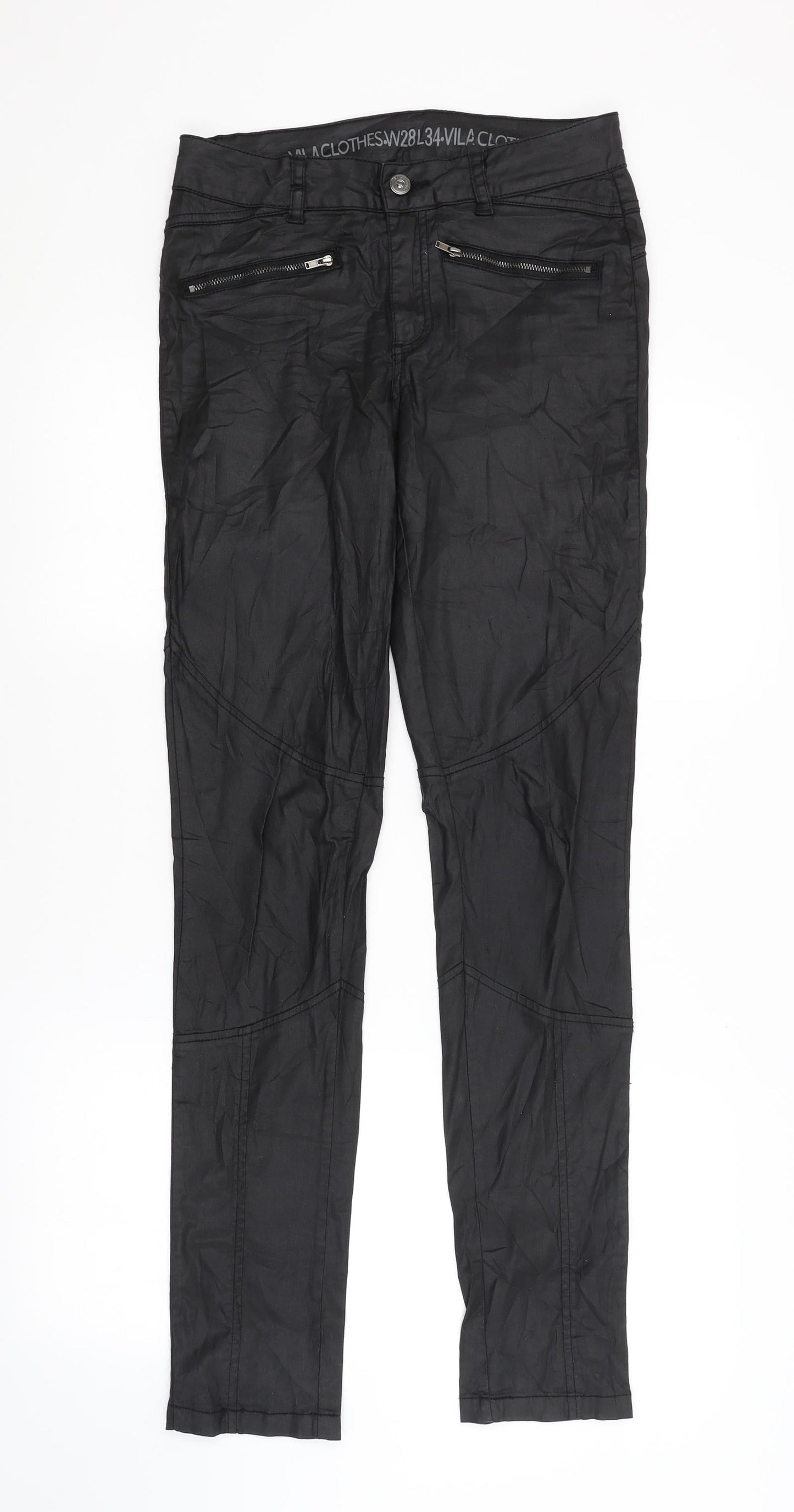 Womens UK Size 28 in Preworn Regular Fit  Black Trousers