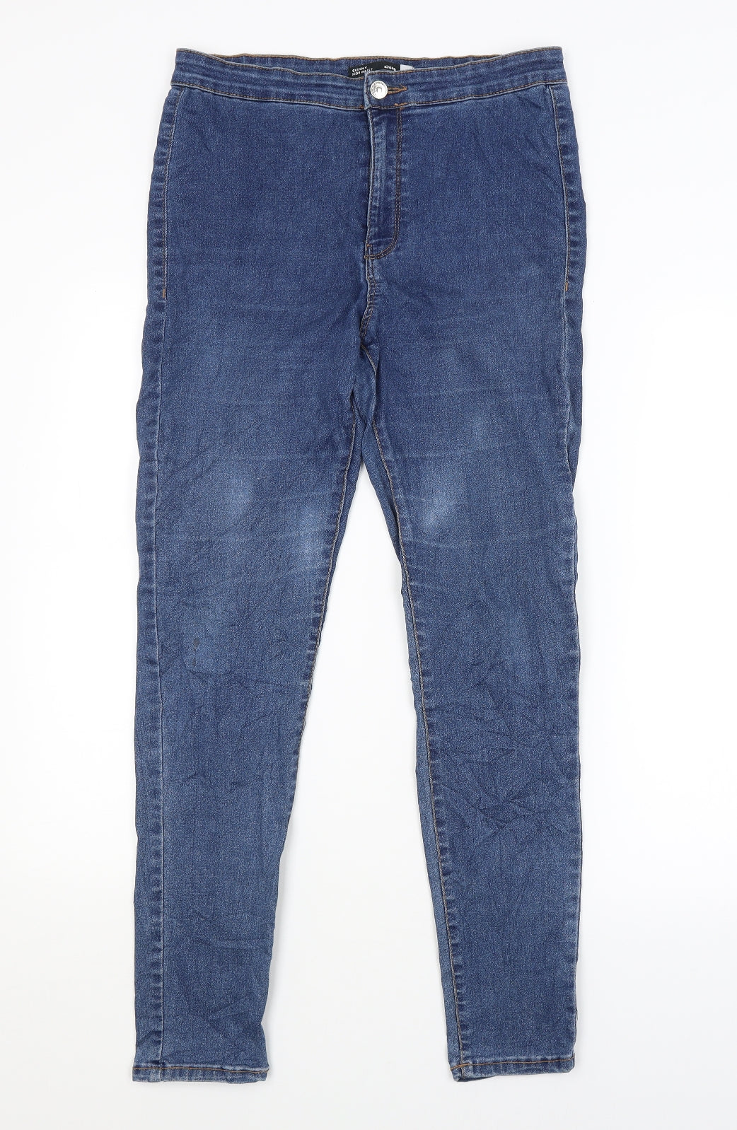 Womens UK Size 14 SINSAY Regular Fit Skinny Blue Jeans