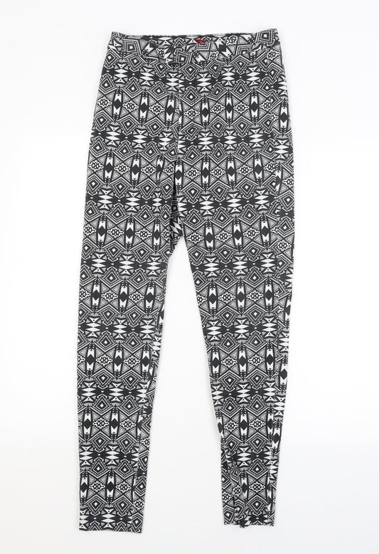 Womens UK Size 10 H&M Regular Fit  Multicoloured Trousers