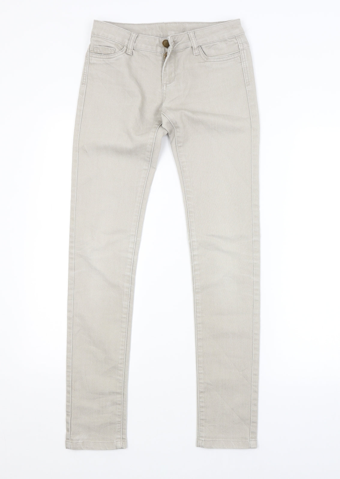 Womens UK Size 6 Preworn Regular Fit Skinny Grey Jeans