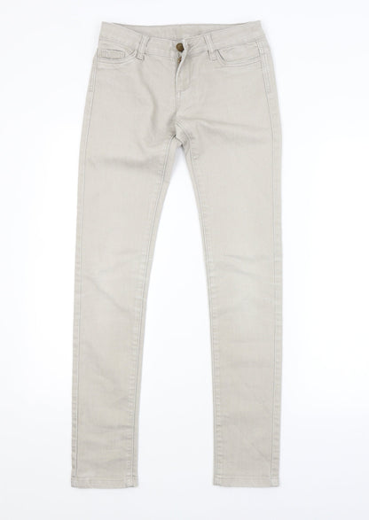 Womens UK Size 6 Preworn Regular Fit Skinny Grey Jeans
