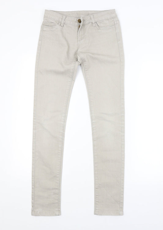 Womens UK Size 6 Preworn Regular Fit Skinny Grey Jeans