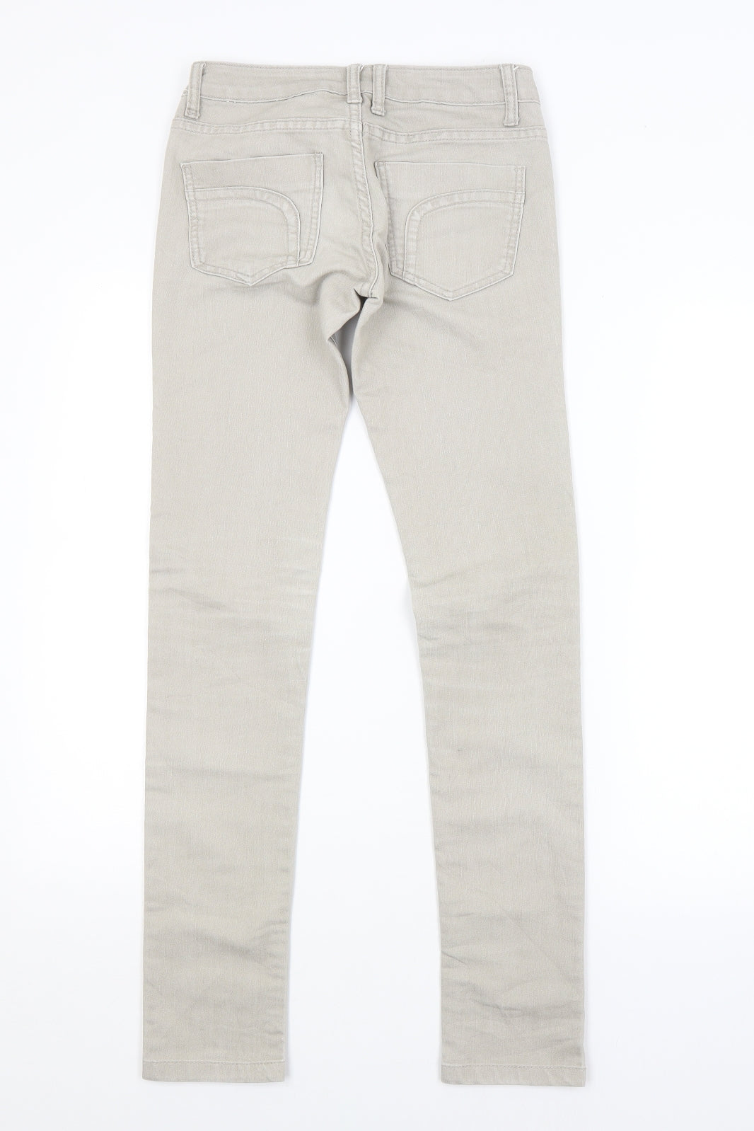 Womens UK Size 6 Preworn Regular Fit Skinny Grey Jeans