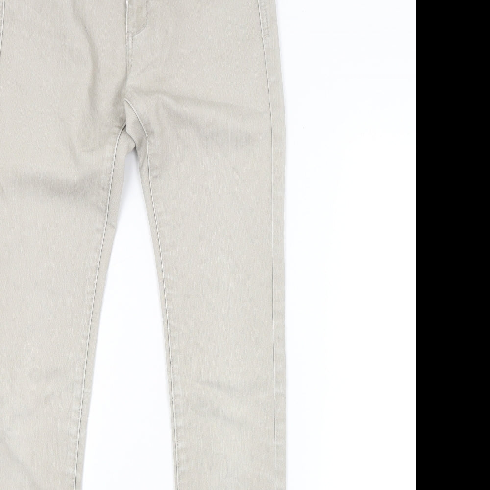 Womens UK Size 6 Preworn Regular Fit Skinny Grey Jeans