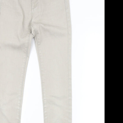 Womens UK Size 6 Preworn Regular Fit Skinny Grey Jeans