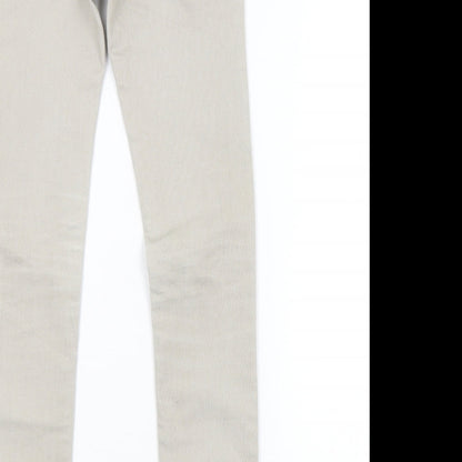 Womens UK Size 6 Preworn Regular Fit Skinny Grey Jeans