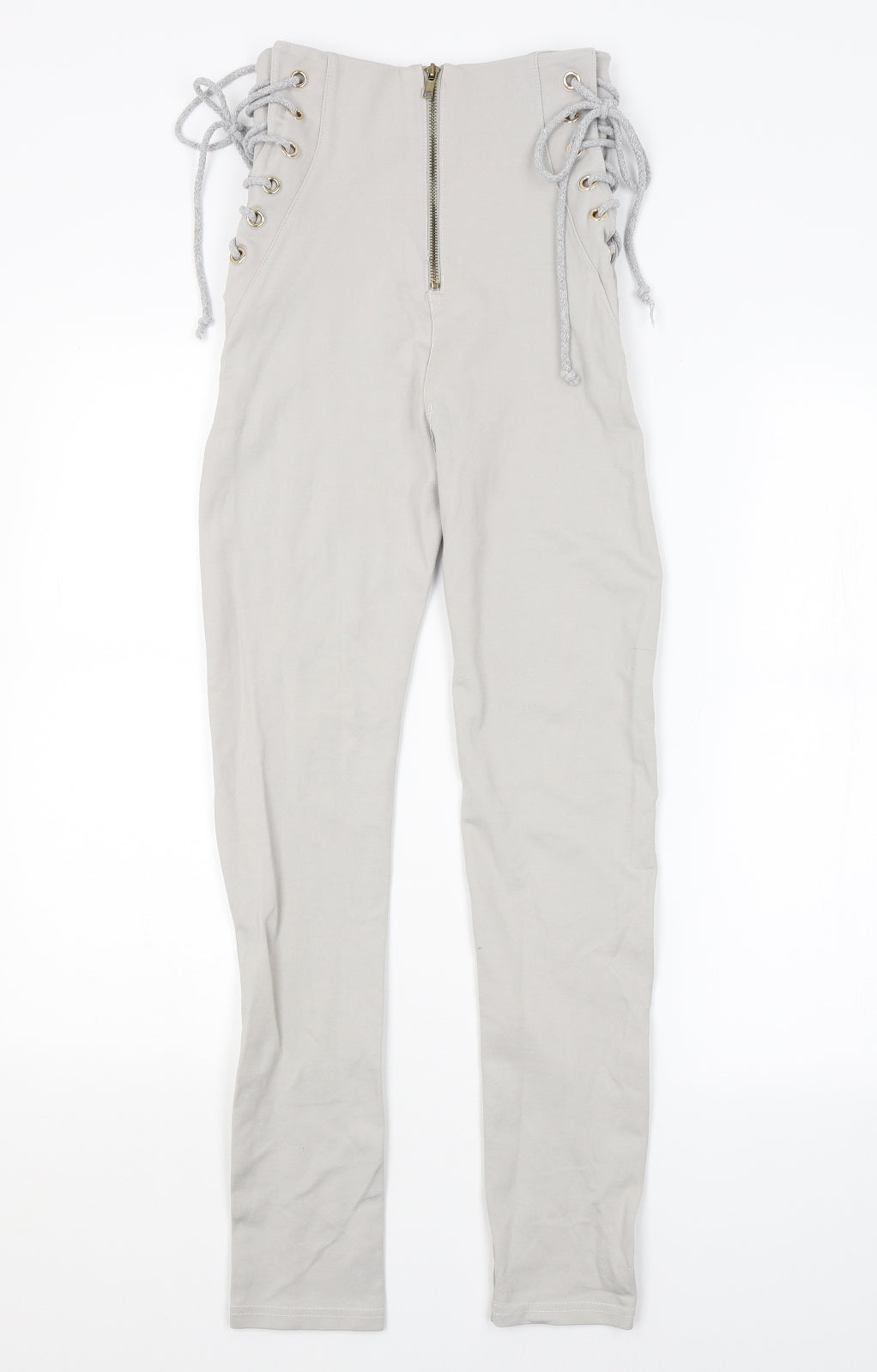 Womens UK Size M Preworn Regular Fit  Grey Trousers