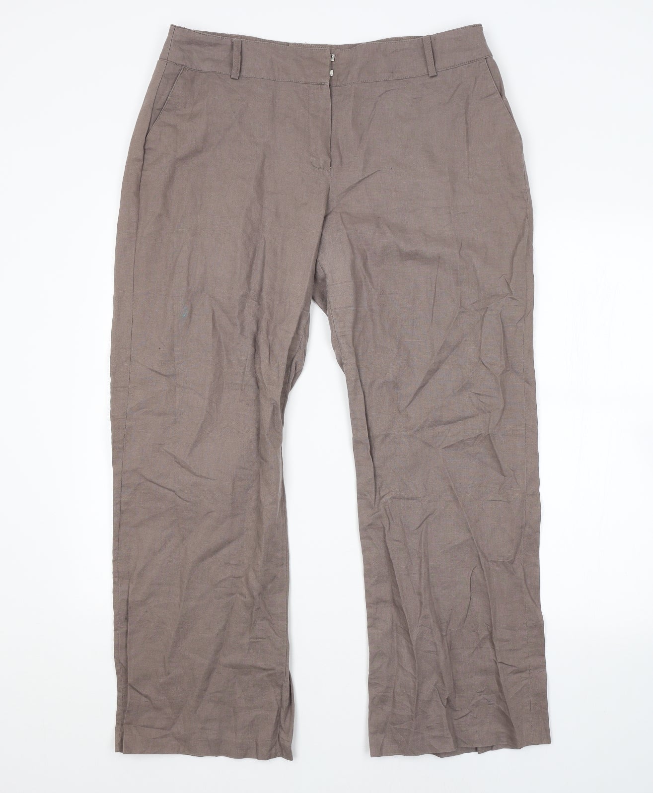 Womens UK Size  Camaïeu Regular Fit  Grey Trousers