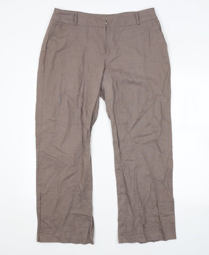Womens UK Size  Camaïeu Regular Fit  Grey Trousers