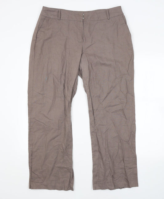 Womens UK Size  Camaïeu Regular Fit  Grey Trousers