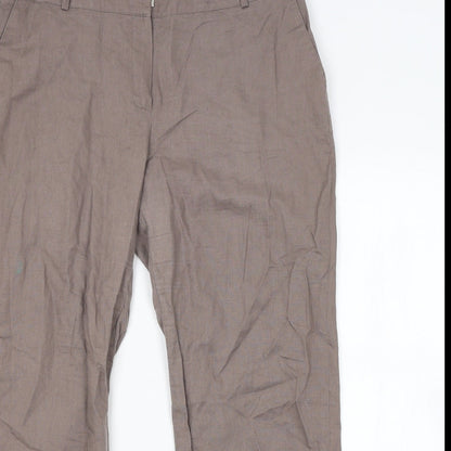 Womens UK Size  Camaïeu Regular Fit  Grey Trousers