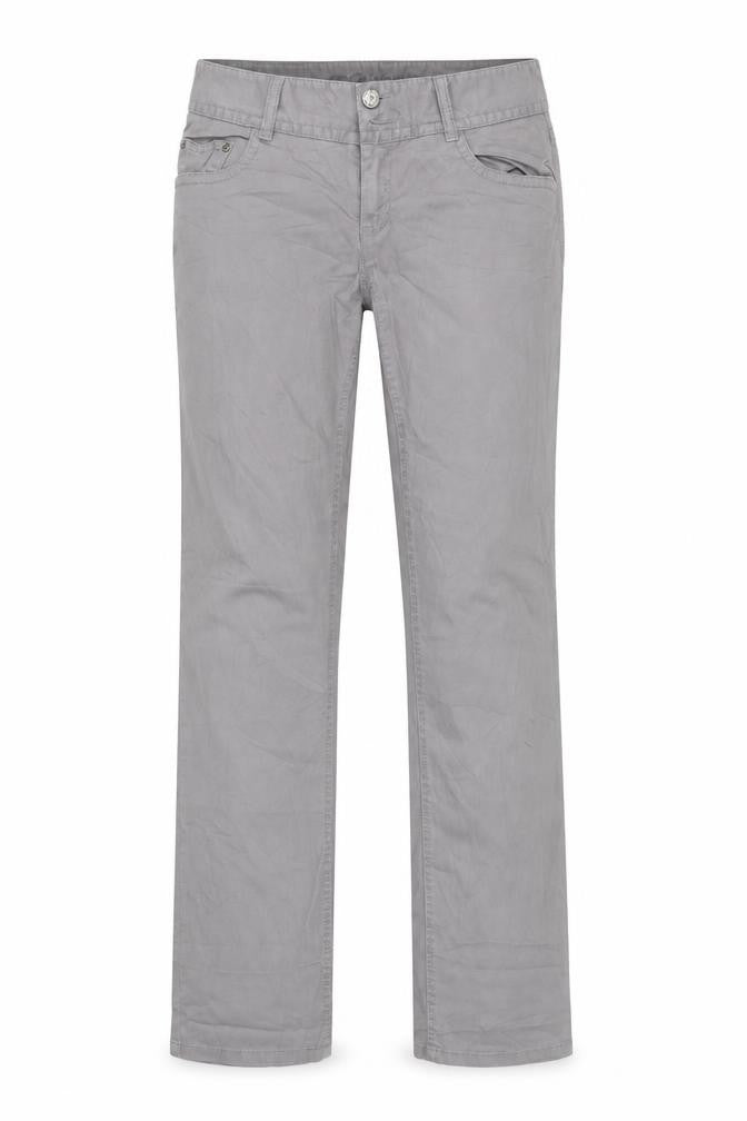 Womens UK Size 8 Preworn Regular Fit Chino Grey Trousers