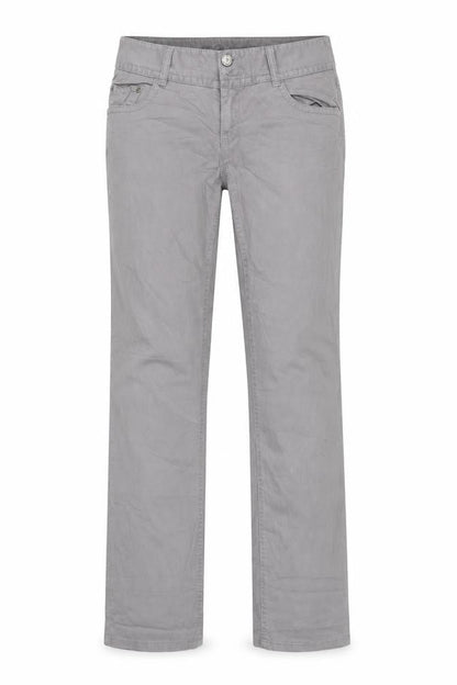 Womens UK Size 8 Preworn Regular Fit Chino Grey Trousers