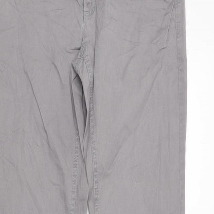 Womens UK Size 8 Preworn Regular Fit Chino Grey Trousers